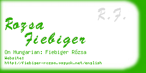 rozsa fiebiger business card
